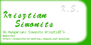 krisztian simonits business card